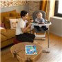 Chaise haute NANIA BIANCA - 6 mois a 36 mois - Dossier inclinable - Hauteur réglable - Pliage compacte - Gris
