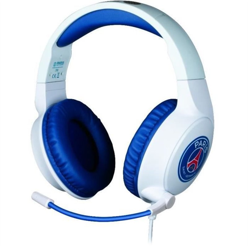 Image secondaire de Casque gaming filaire - KONIX - PC, PS4, PS5, Switch, Xbox - Micro 45° - Câble 1,5 m - Blanc et bleu