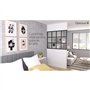 Kit lattes horizontales - OPTIMUM - Verriere fixe - H50 X L30 cm - Noir