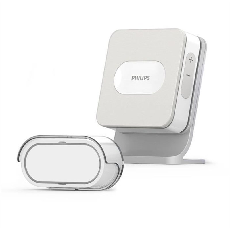 Sonnette sans fil Philips - Welcome Bell 300 Basic - Portée 300m - 4 sonneries haute qualité