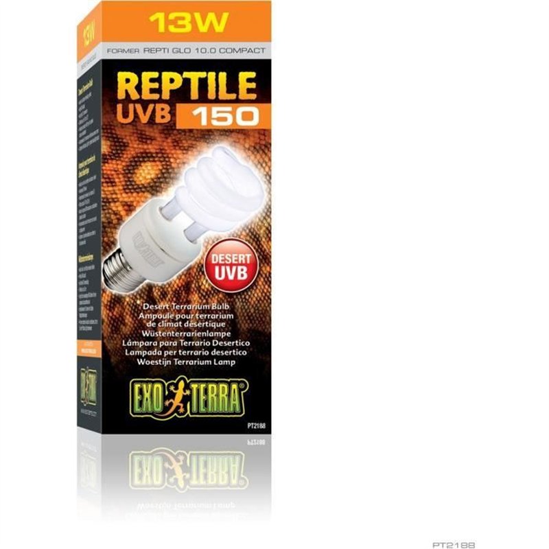 Ampoule fluocompacte UVB pour terrarium - EXO TERRA - Reptile UVB 150 - Climat désertique 13W