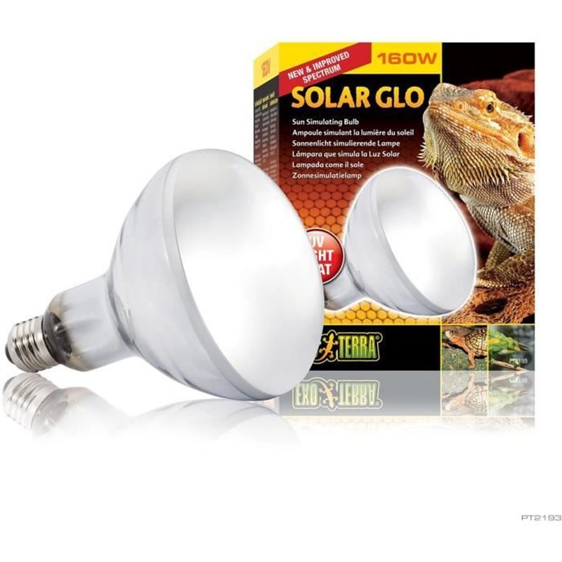Image secondaire de Ampoule simulant la lumiere du soleil pour terrarium - EXO TERRA - Solar Glo - UVB, UVA, lumiere visible et chaleur - 160W