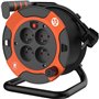 Enrouleur - QUARX - Bricolage - 15m, H05VV-F 3G1,5mm², disjoncteur thermique