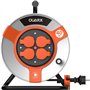 Enrouleur - QUARX - Chantier - 40m, H05VV-F 3G1,5mm², tambour métallique