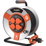Enrouleur - QUARX - Chantier - 40m, H05VV-F 3G1,5mm², tambour métallique