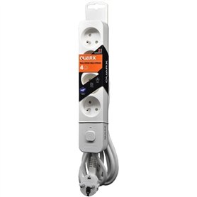Multiprise - QUARX - 4 prises - Avec 3 ports USB, câble 1,5m