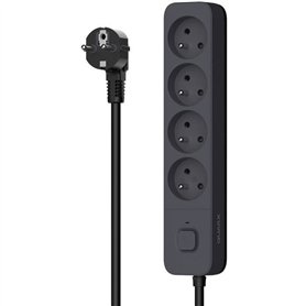 Multiprise - QUARX - 4 prises - Avec 3 ports USB, câble 1,5m