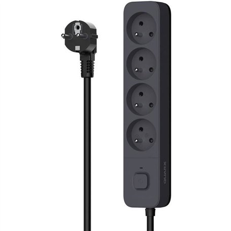 Multiprise - QUARX - 4 prises - Avec 3 ports USB, câble 1,5m
