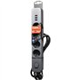 Multiprise - QUARX - 4 prises - Avec 3 ports USB, câble 3m