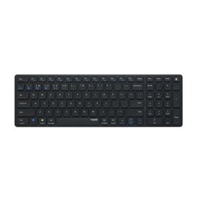 Ensemble clavier souris - RAPOO - 9700M - Sans fil - Multimode - Numpad - Noir