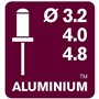 Adaptateur rivets - RAPID - RP150 MULTI  - Alu et inox pour visseuse - Boite