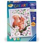 CreArt Kids 18x24cm Écureuil au printemps, Kit de peinture par numéros Numéro d'Art, Des 9 ans, 25837, Ravensburger