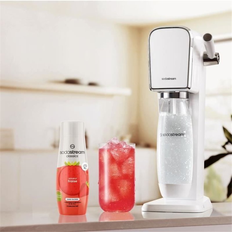 Concentrés SODASTREAM - Lot de 6 concentrés Fraise sans sucres - Jusqu'a 54L de boissons - 440 ml