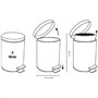 Poubelle de SDB - TODAY - UTILITY - 3 L - Ø 17 x x H 25 cm - Polypropylene - Soft White