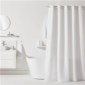 Rideau de douche gauffré - White - Polyester - 180 x 200 cm - 12 crochets - UTILITY - TODAY