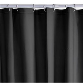 Rideau de douche gauffré - Black - PEVA - 180 x 200 cm - 12 crochets - UTILITY - TODAY