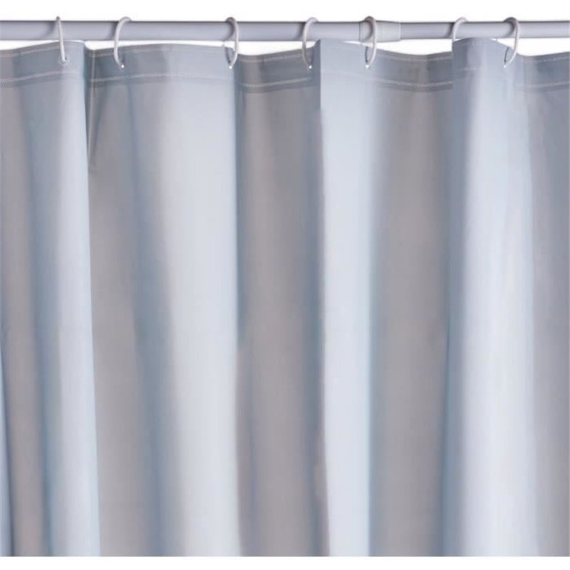 Rideau de douche gauffré - Blue - PEVA - 180 x 200 cm - 12 crochets - UTILITY - TODAY