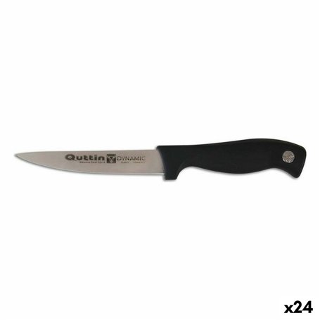 Couteau de cuisine Quttin Dynamic Noir Argenté 11 cm (24 Unités)