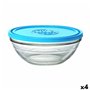 Panier-repas rond avec couvercle Duralex FreshBox Bleu 2,4 L (4 Unités)