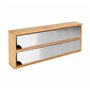 Porte-rouleaux de Cuisine Quttin Bambou Aluminium 33,5 x 13 x 5,5 cm (12 Unités)