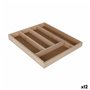 Range-couverts Quttin Quttin Bois 33 x 28 x 3,5 cm (12 Unités)