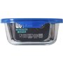 Boîte à lunch hermétique Quttin Bleu Transparent Rectangulaire 600 ml (6 Unités)