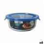 Boîte à lunch hermétique Quttin Bleu Transparent 650 ml (6 Unités)