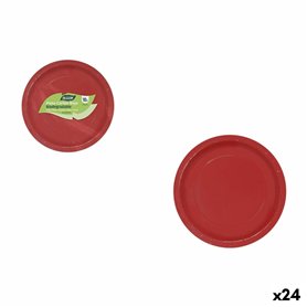 Service de vaisselle Algon Rouge 20 cm 10 Pièces (24 Unités)