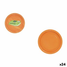 Service de vaisselle Algon Orange 20 cm 10 Pièces (24 Unités)