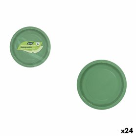 Service de vaisselle Algon Vert 20 cm 10 Pièces (24 Unités)