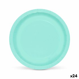 Service de vaisselle Algon Aigue marine 20 cm 10 Pièces (24 Unités)