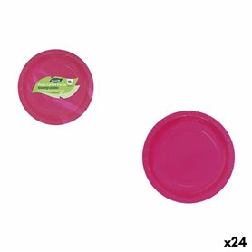 Service de vaisselle Algon Fuchsia 20 cm 10 Pièces (24 Unités)
