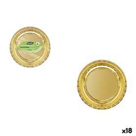 Service de vaisselle Algon Doré 20 cm 10 Pièces (18 Unités)