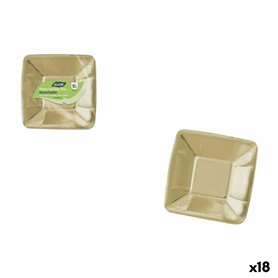 Service de vaisselle Algon Doré 18 cm 12 Pièces (18 Unités)