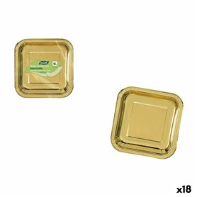Service de vaisselle Algon Doré 20 cm 10 Pièces (18 Unités)