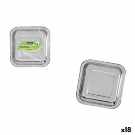 Service de vaisselle Algon Argenté 20 cm 20 x 2 cm 10 Pièces (18 Unités)