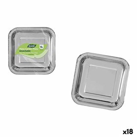 Service de vaisselle Algon Argenté 23 cm 10 Pièces (18 Unités)