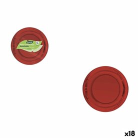 Service de vaisselle Algon Rouge 18 cm 12 Pièces (18 Unités)