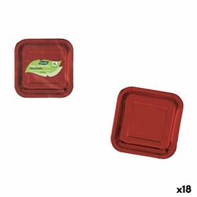 Service de vaisselle Algon Rouge 20 cm 10 Pièces (18 Unités)