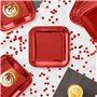 Service de vaisselle Algon Rouge 26 cm 3 Pièces (18 Unités)