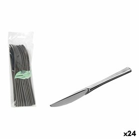 Set de couteaux réutilisables Algon Argenté Plastique 20 cm 10 Pièces (24 Unités)