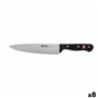 Couteau de cuisine Quttin SYBARITE Noir Argenté 20 cm (8 Unités)