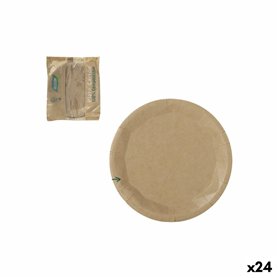 Service de vaisselle Algon Marron 22 cm 10 Pièces (24 Unités)