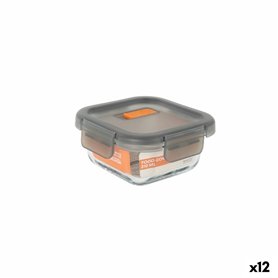 Boîte à lunch hermétique MasterChef Gris Transparent Carré 310 ml (12 Unités)