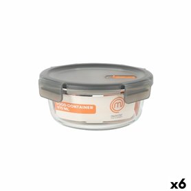 Boîte à lunch hermétique MasterChef Gris Transparent Ronde 970 ml (6 Unités)