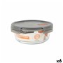 Boîte à lunch hermétique MasterChef Gris Transparent Ronde 1,3 L (6 Unités)