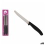 Ensemble de Couteaux Quttin Noir Argenté Acier inoxydable 11 cm 4 Pièces (18 Unités)