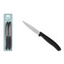 Jeu de couteaux d'éplucheur Quttin Basic Noir Argenté Acier inoxydable 9 cm 4 Pièces (18 Unités)
