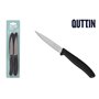 Jeu de couteaux d'éplucheur Quttin Basic Noir Argenté Acier inoxydable 9 cm 4 Pièces (18 Unités)