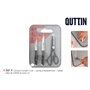 Ensemble de Couteaux Quttin Nero 4 Pièces (6 Unités)